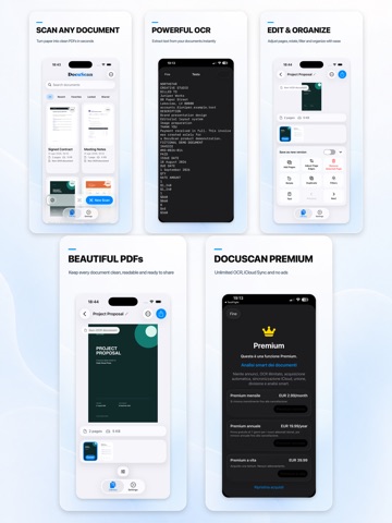 DocuScan: PDF Scanner & OCR iPad screenshot