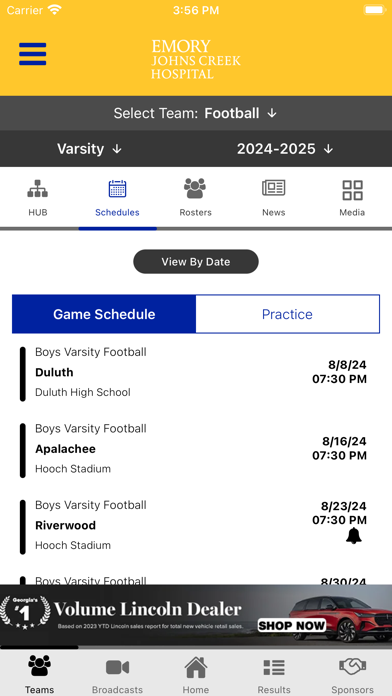 Chattahoochee Athletics Screenshot