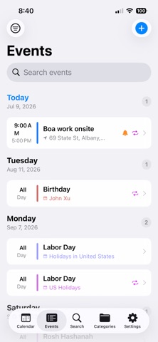 Secret Calendar Nav screenshot