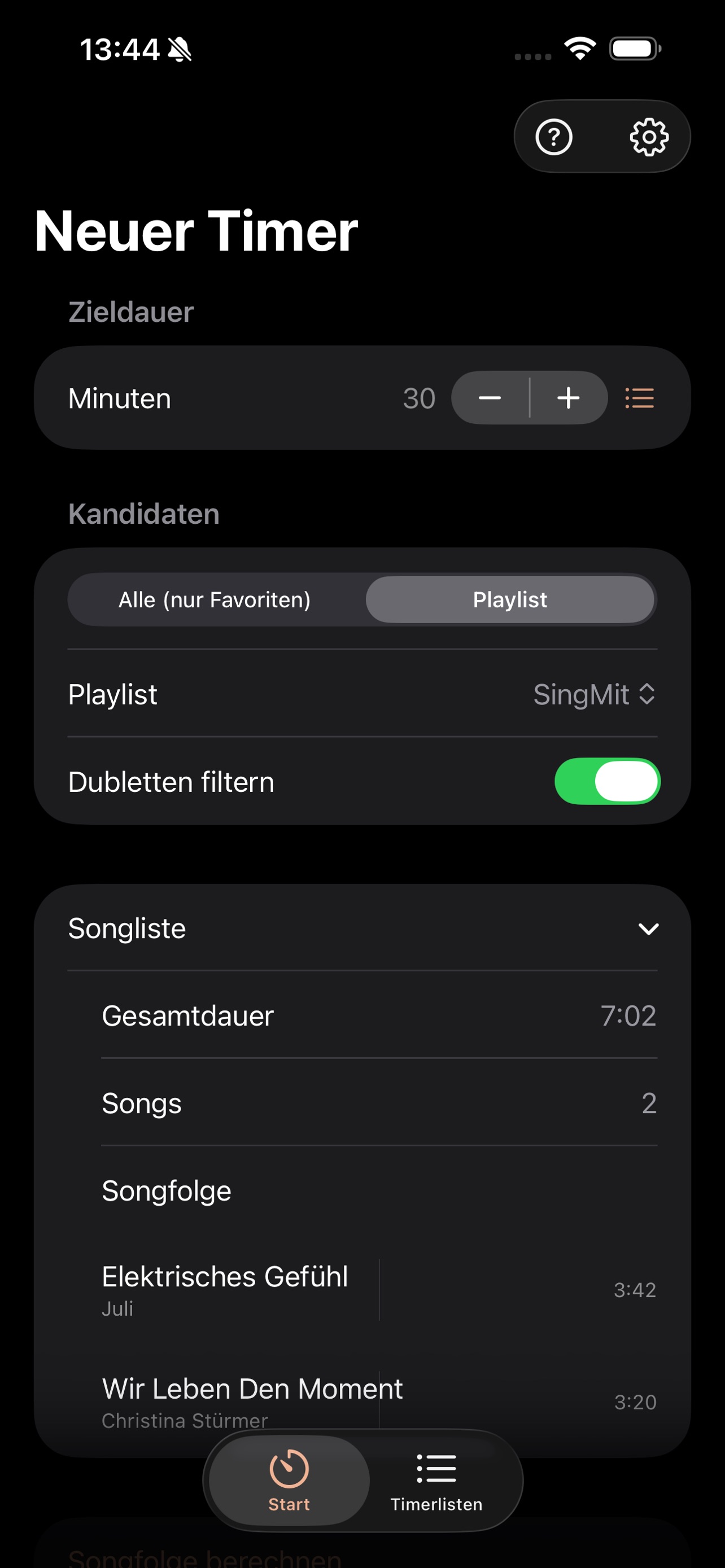 Screenshot 2 of beMusicTimer