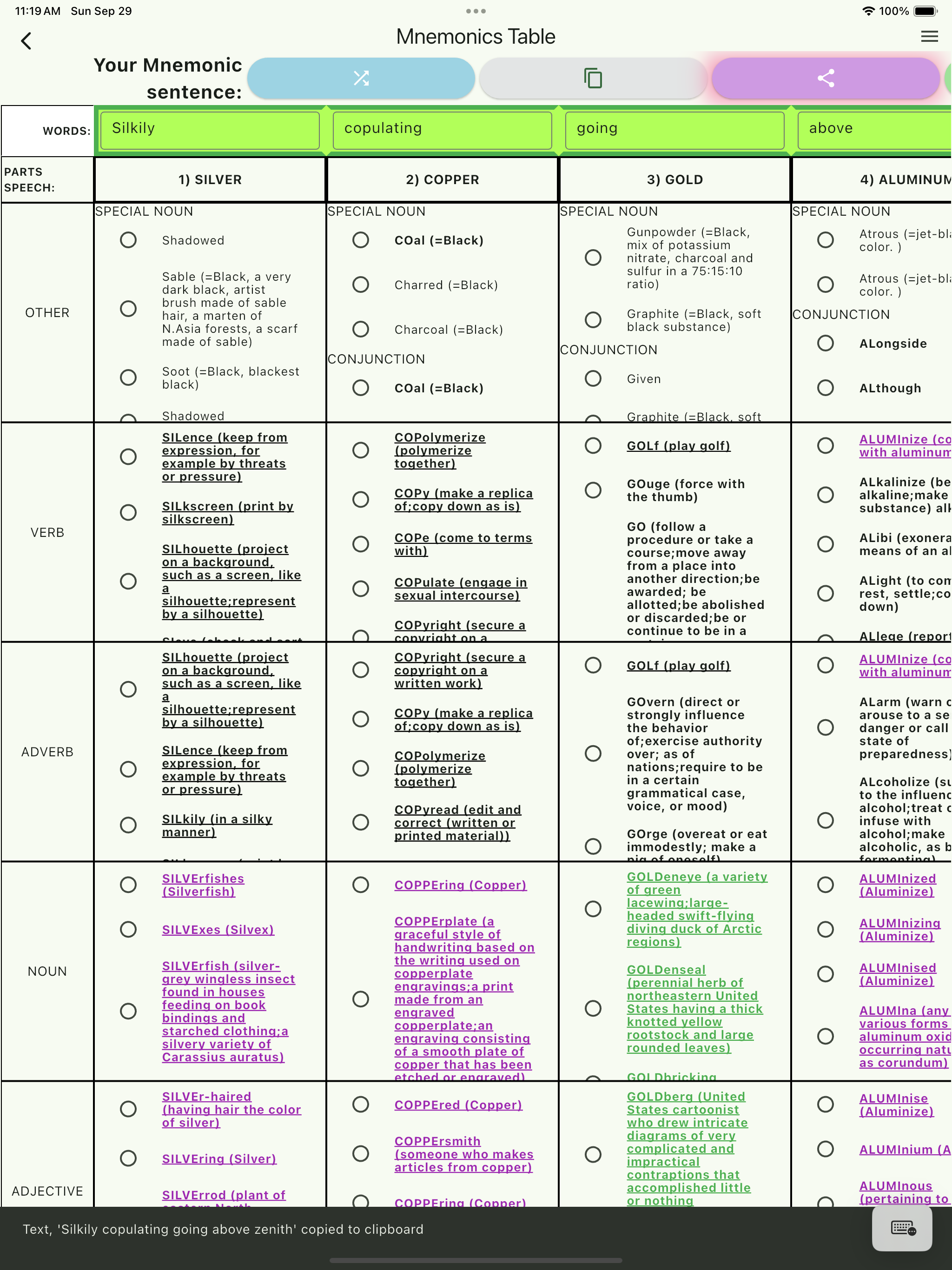 Mnemonics Maker
