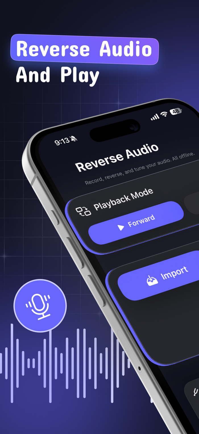 Reverse Singing Play & Voice - Reverse Audio是专业语音转换器，无需联网就能用专