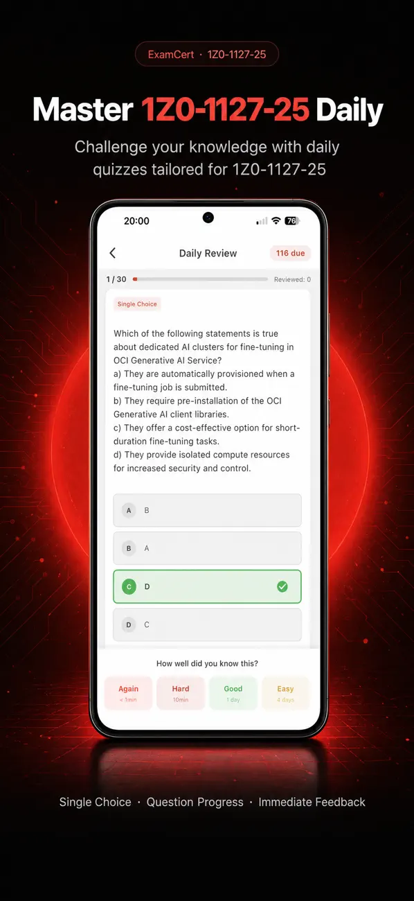 Screenshot #3 pour OCI AI Prep 2026 ® ExamCert