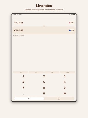 Currency Converter Widget LVRN iPad screenshot