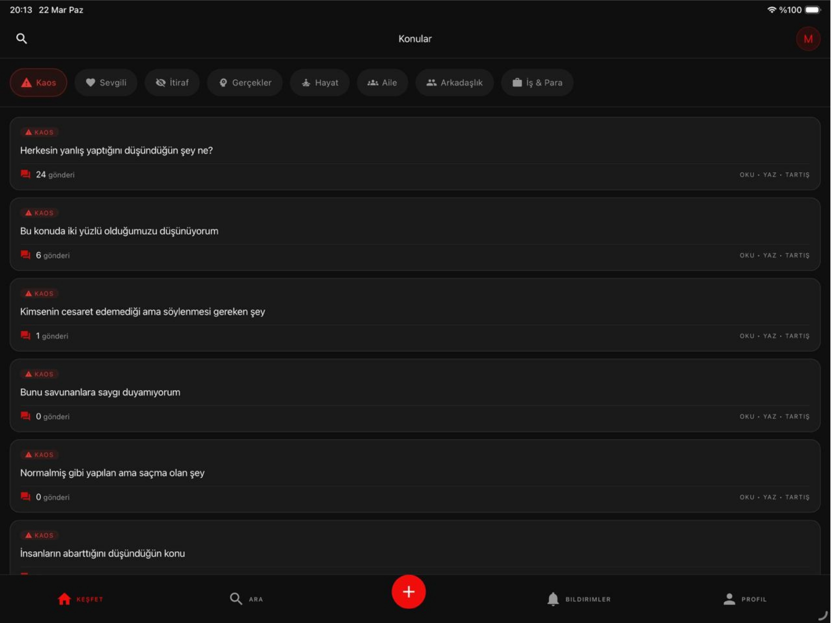 MASK - Anonim Paylaşım