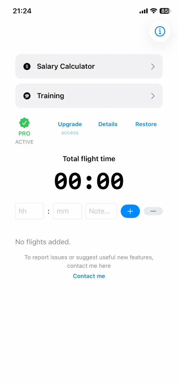 #5. FlightTimeApp (iOS) Ved: Gianluigi Grassi