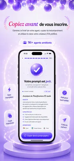 Capture d'écran de AI Agent Builder Architect sur iPhone 5