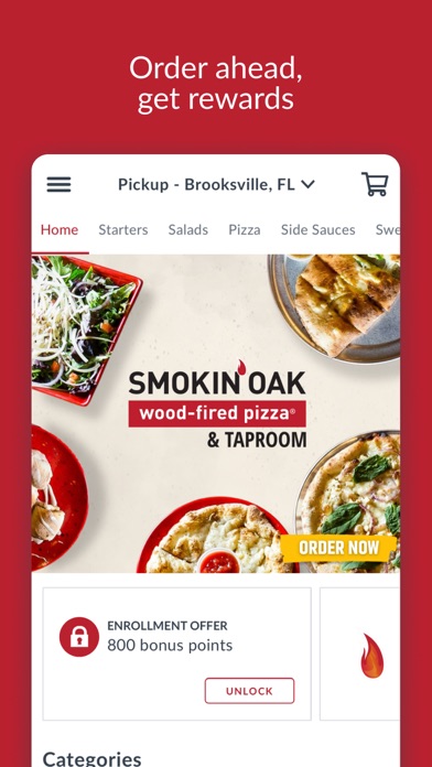 Smokin' Oak Pizza iPhone screenshot 1 - Food & Drink app
