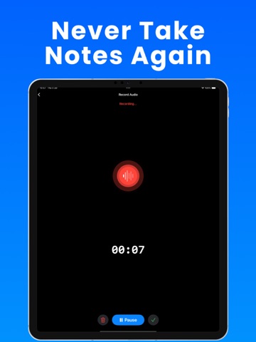 AI Note Taker: Meeting Lecture iPad screenshot