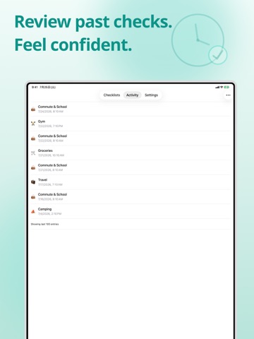 Go Out Checklist iPad screenshot