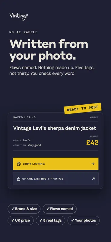 Vinting: AI Listing Maker screenshot 2 of 6