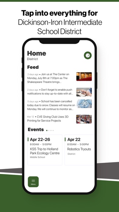 Dickinson-Iron ISD, MI Screenshot