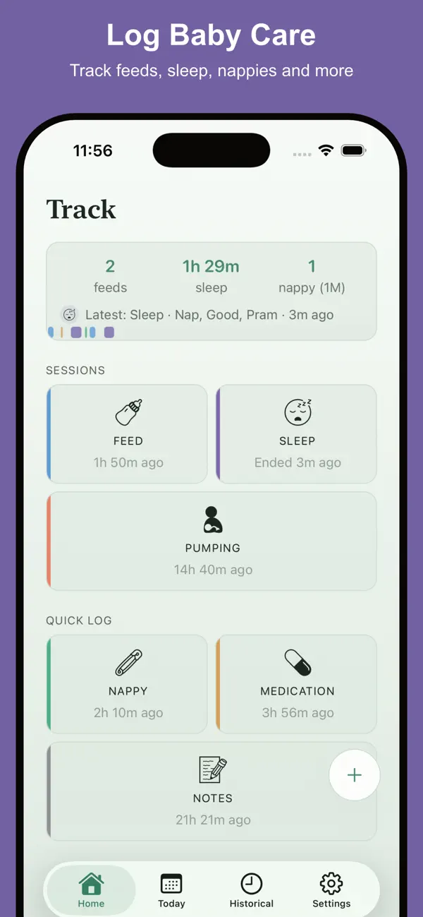 Screenshot #1 pour Hatchling - Baby Tracker