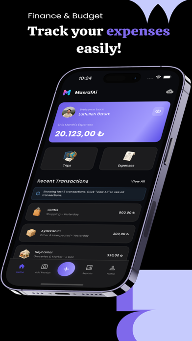 MasrafAi: Budget & Money Track app screenshot