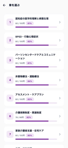 認知症ケア専門士対策 のスクリーンショット