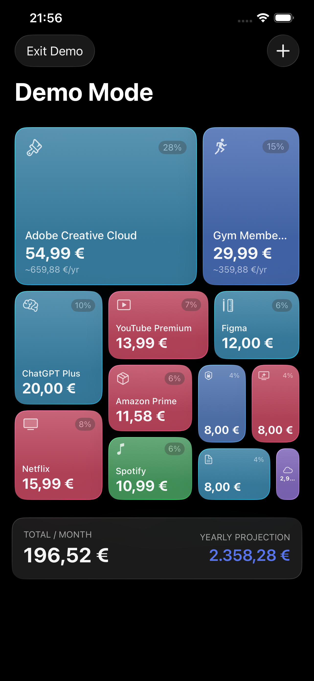 MySubscriptions - Tree Map screenshot 1