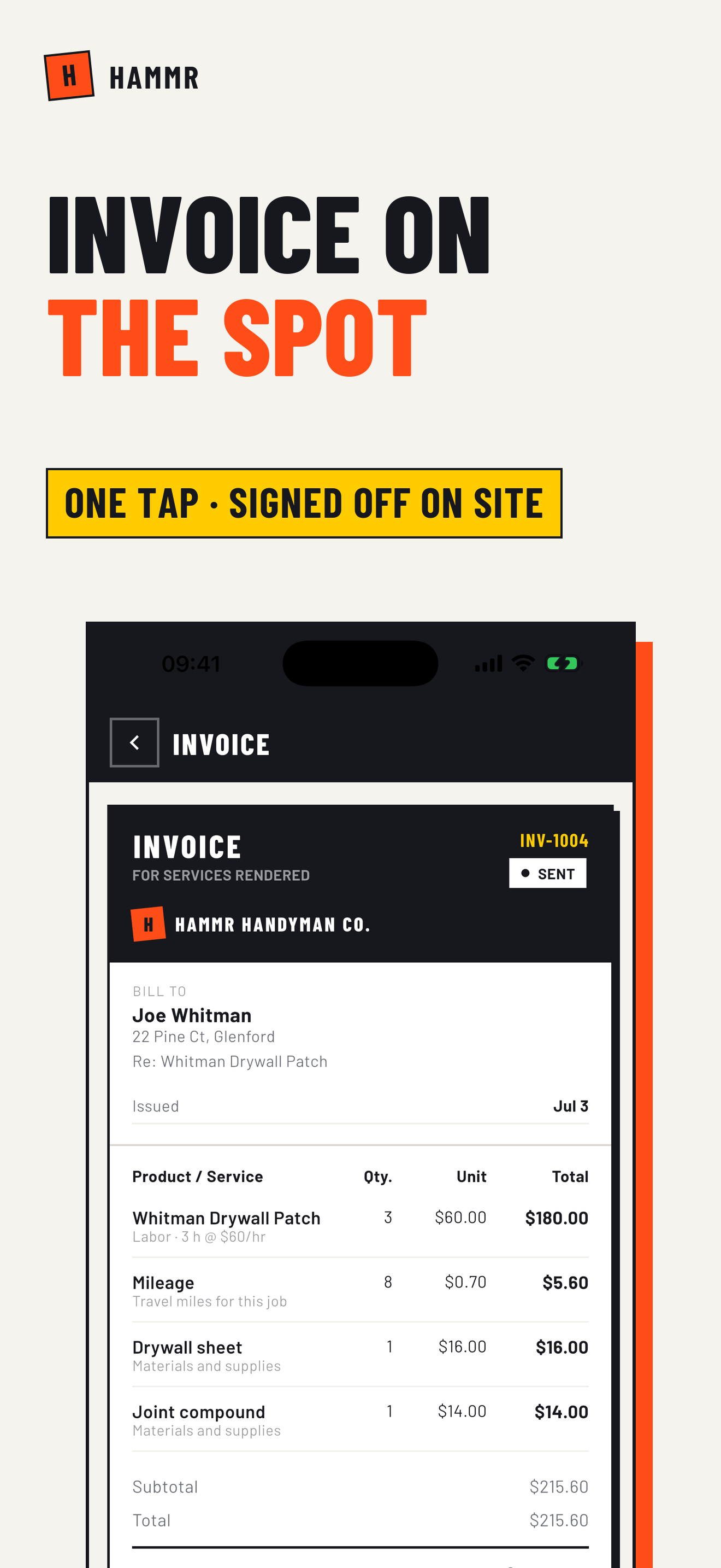 HAMMR: Handyman Invoice & Jobs screenshot 3