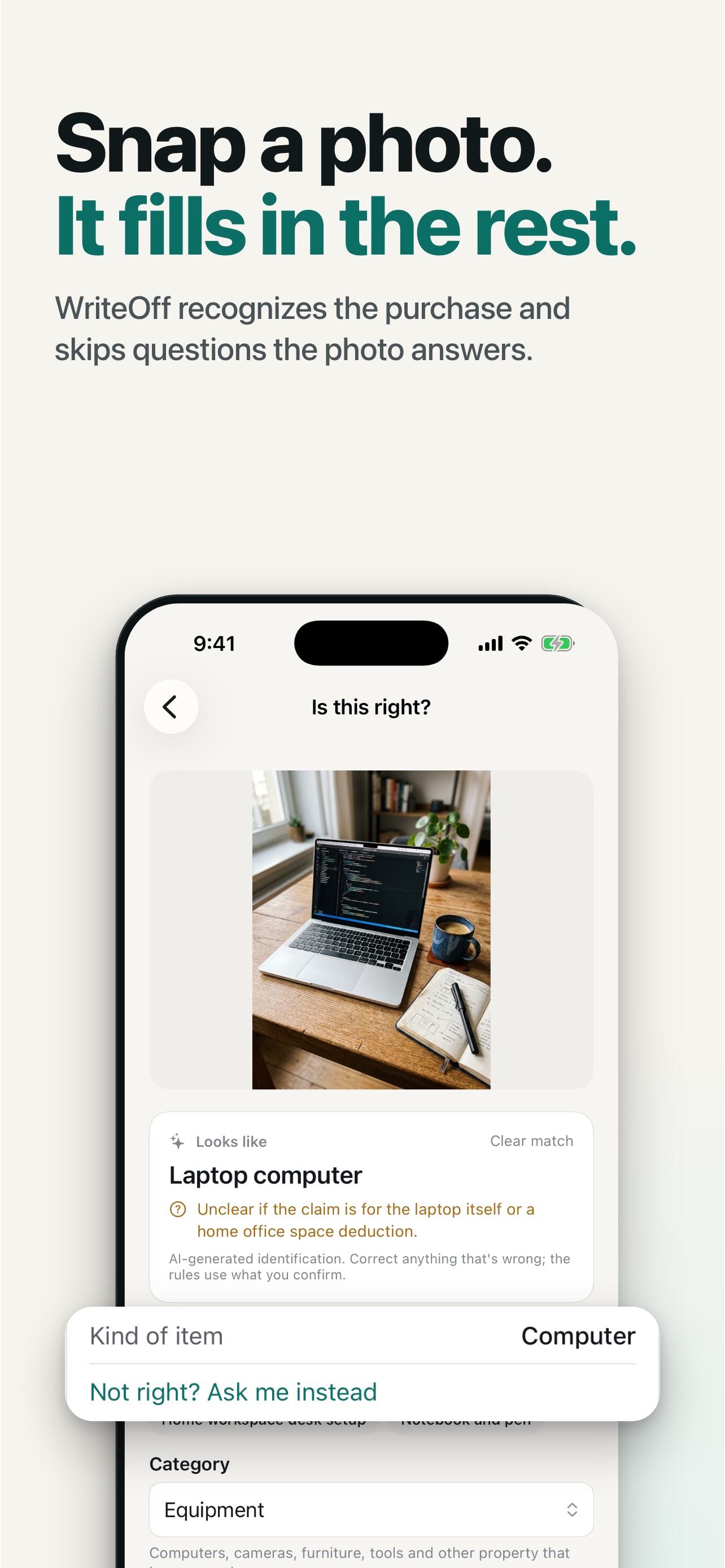 Screenshot 2 of WriteOff: Deduction Scanner