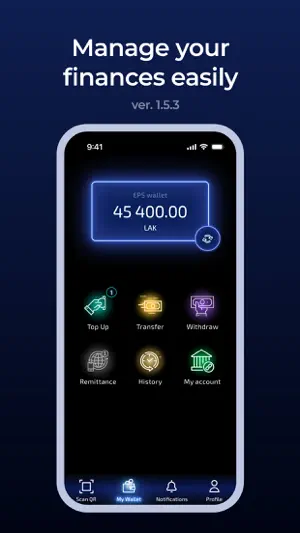 EPS wallet screenshot 1