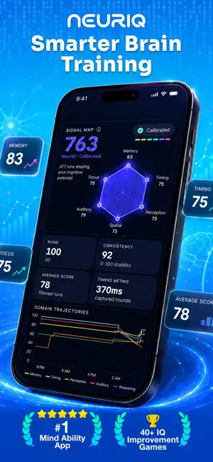 NeurIQ - Brain Training Games screenshot 1