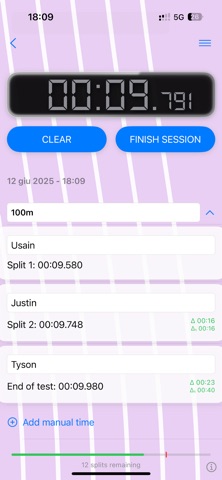 ChronoTrack Mobile Stopwatch. screenshot