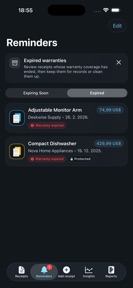 Keep Receipt screenshot