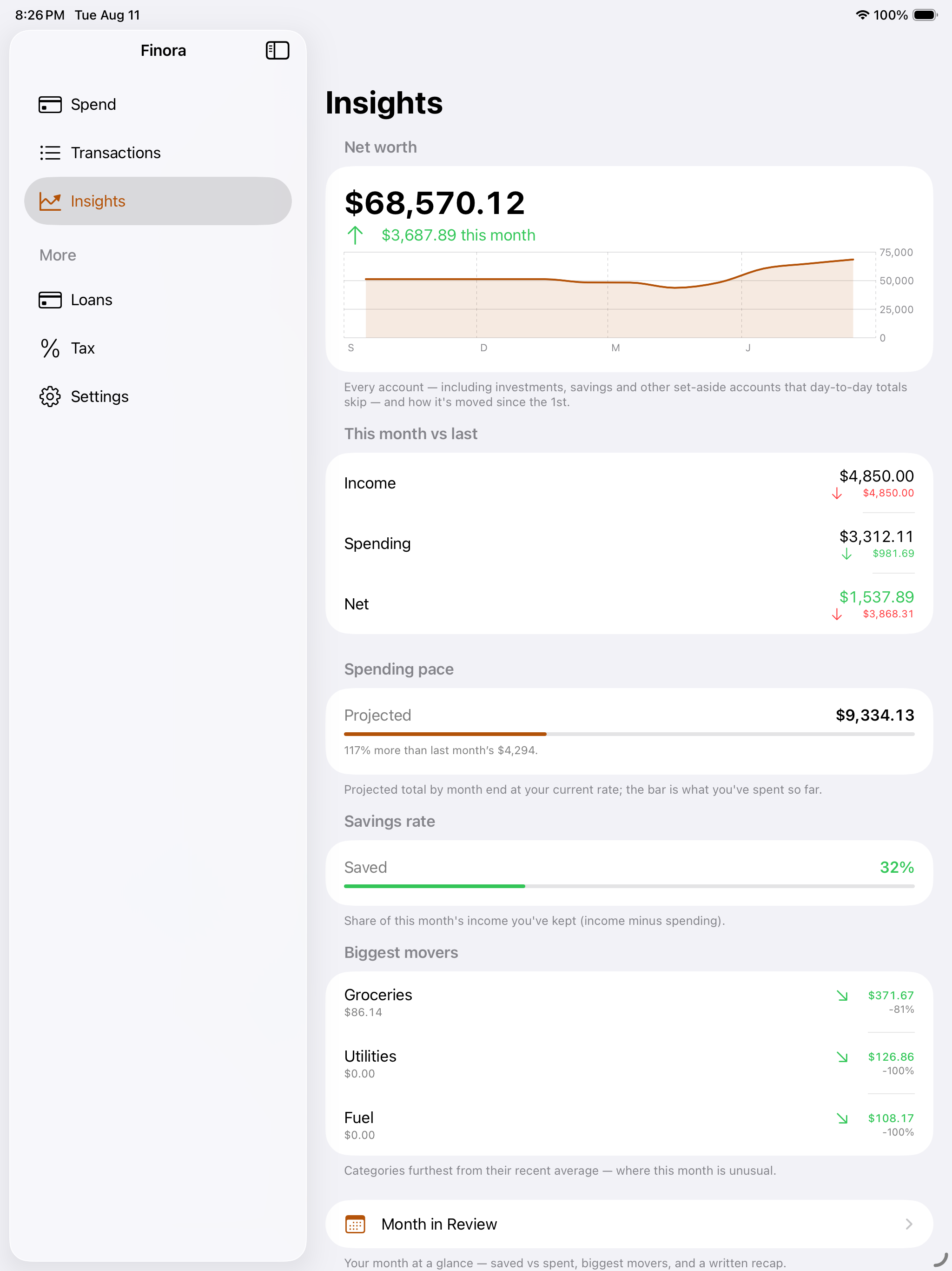 Finora Budget screenshot 16
