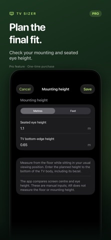 TV Size Calculator: AR Preview screenshot 6
