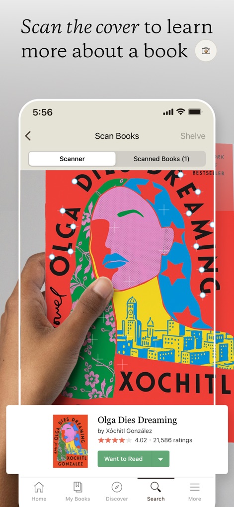 Goodreads: Book Tracker & More - This tool offers a convenient book cover scanner, instantly revealing detailed information and reviews about any physical book.
