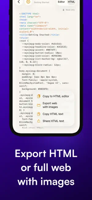 WYSIWYG Editor Plus iPhone screenshot 4