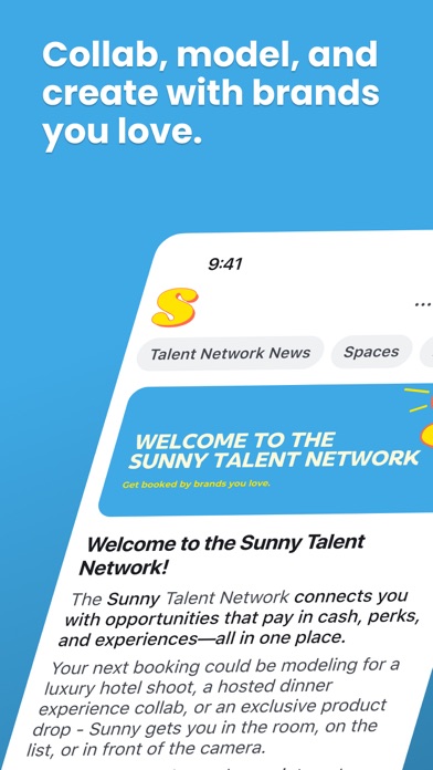 Sunny Talent Network iPhone screenshot 1 - Social Networking app