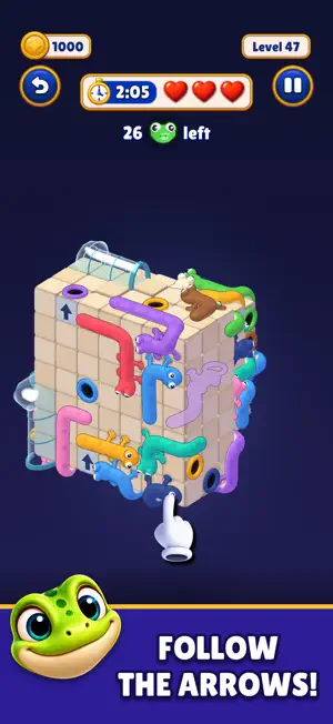 Gecko 3D: Cube Escape Puzzle screenshot 3