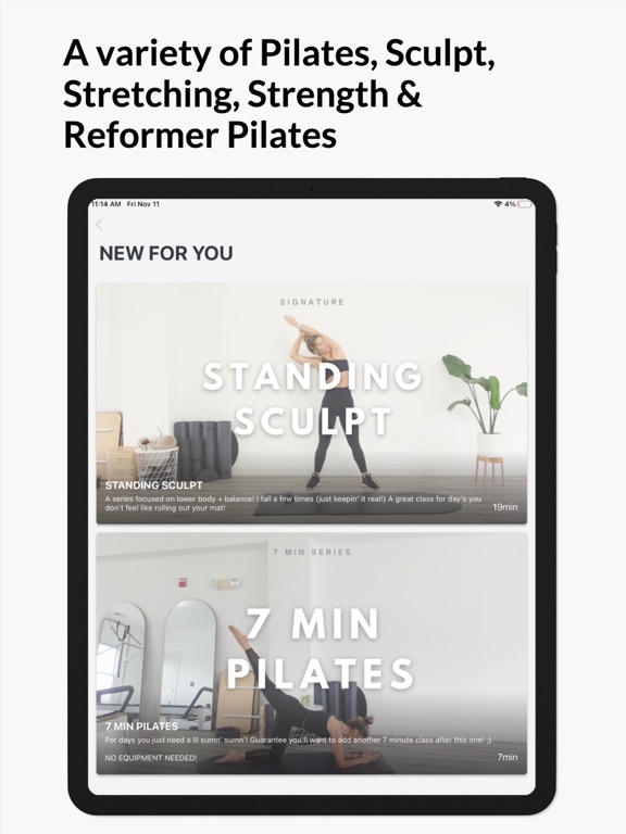 toned studio pilates iPad screenshot 3 - Health & Fitness app