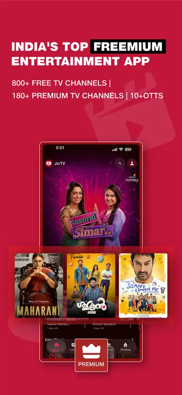 JioTV: Live TV, OTT & Catch-Up screenshot 1 of 5