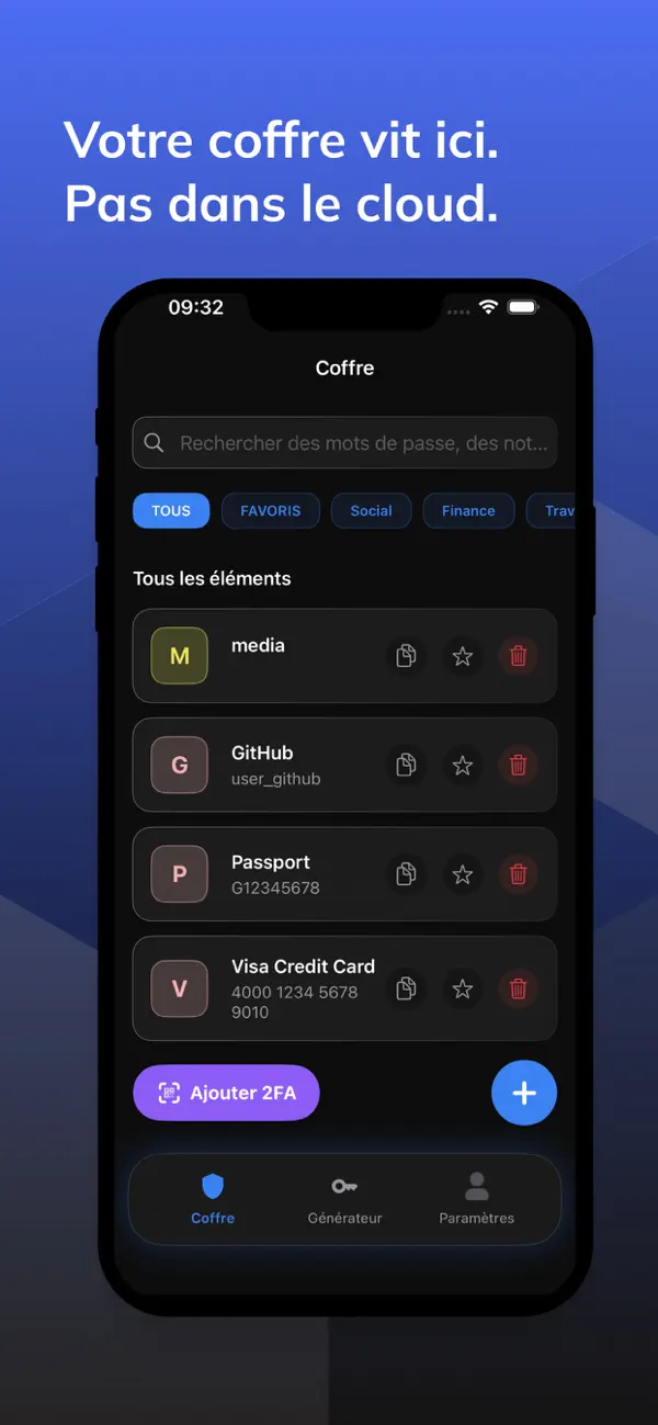 Screenshot #2 pour KeepSafe : Gest mdp local