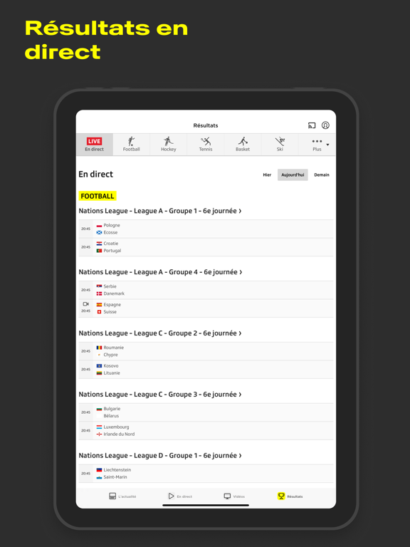 RTS Sport: Live et Actualité iPad screenshot 4 - Sports app