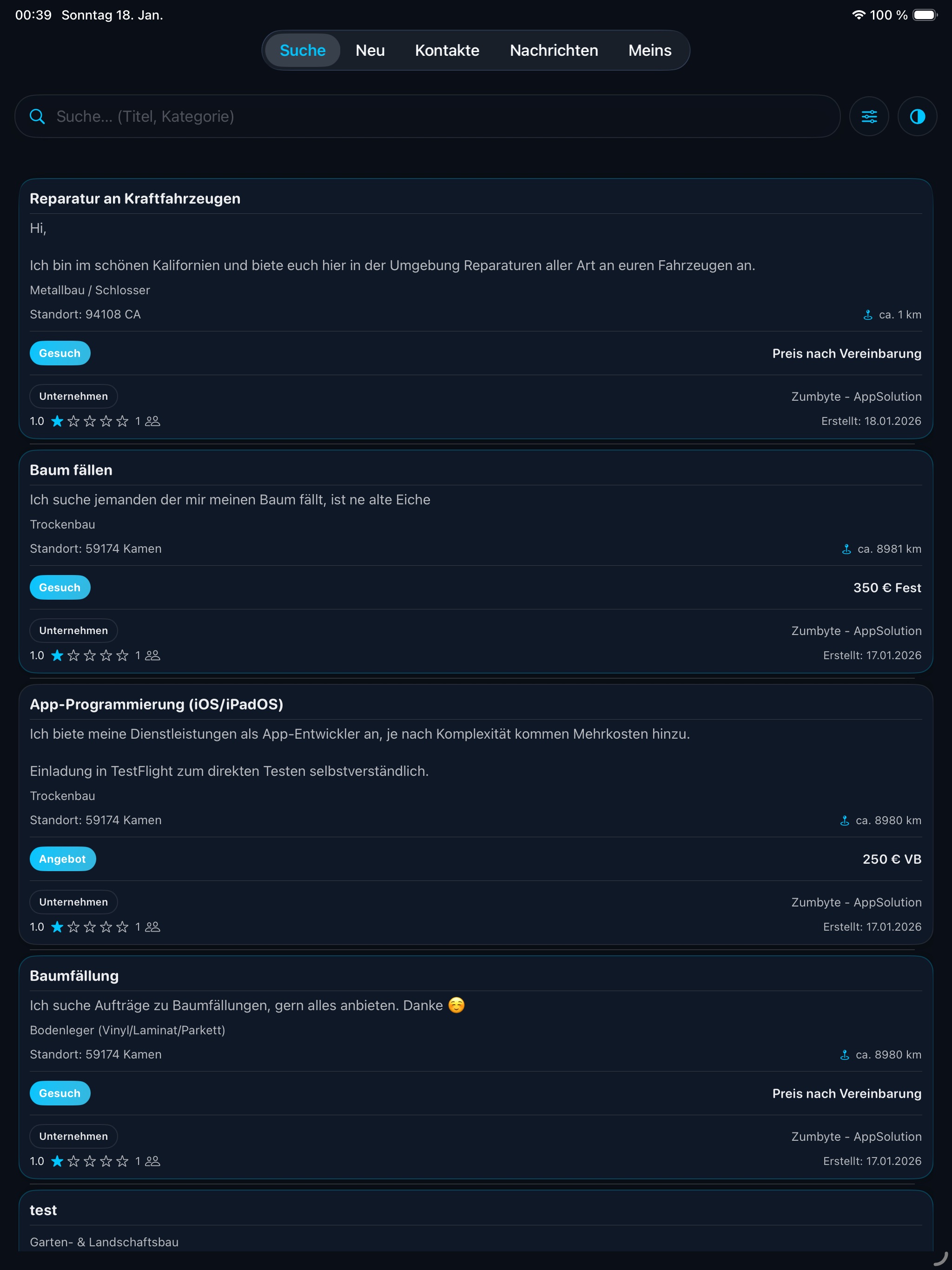 SubWerk - Gewerbe Marktplatz Screenshot