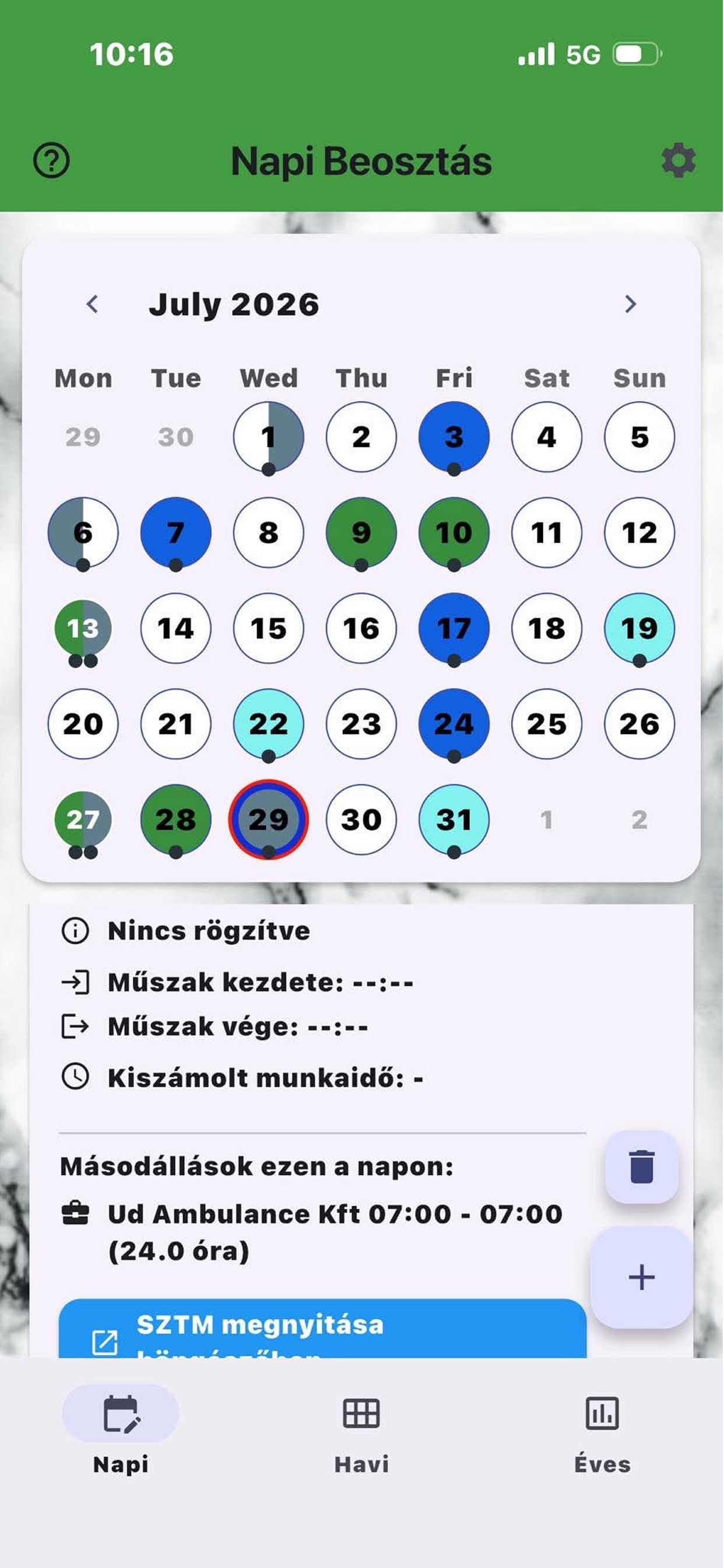 Screenshot 4 of Munkaidő App