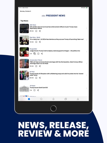 President & Oval Office News iPad screenshot