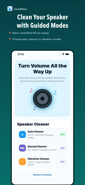 SoundClean App Store screenshot