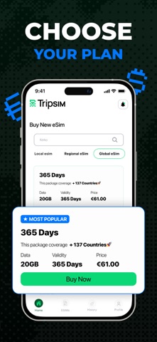 eSIM Mobile Data - TripSIM Screenshot 2 of 5
