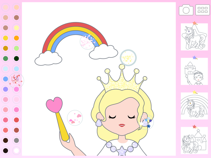 プリンセスドリームぬりえ