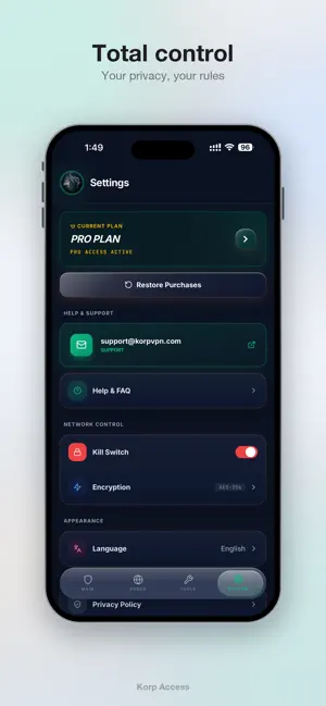 KORP VPN screenshot 4