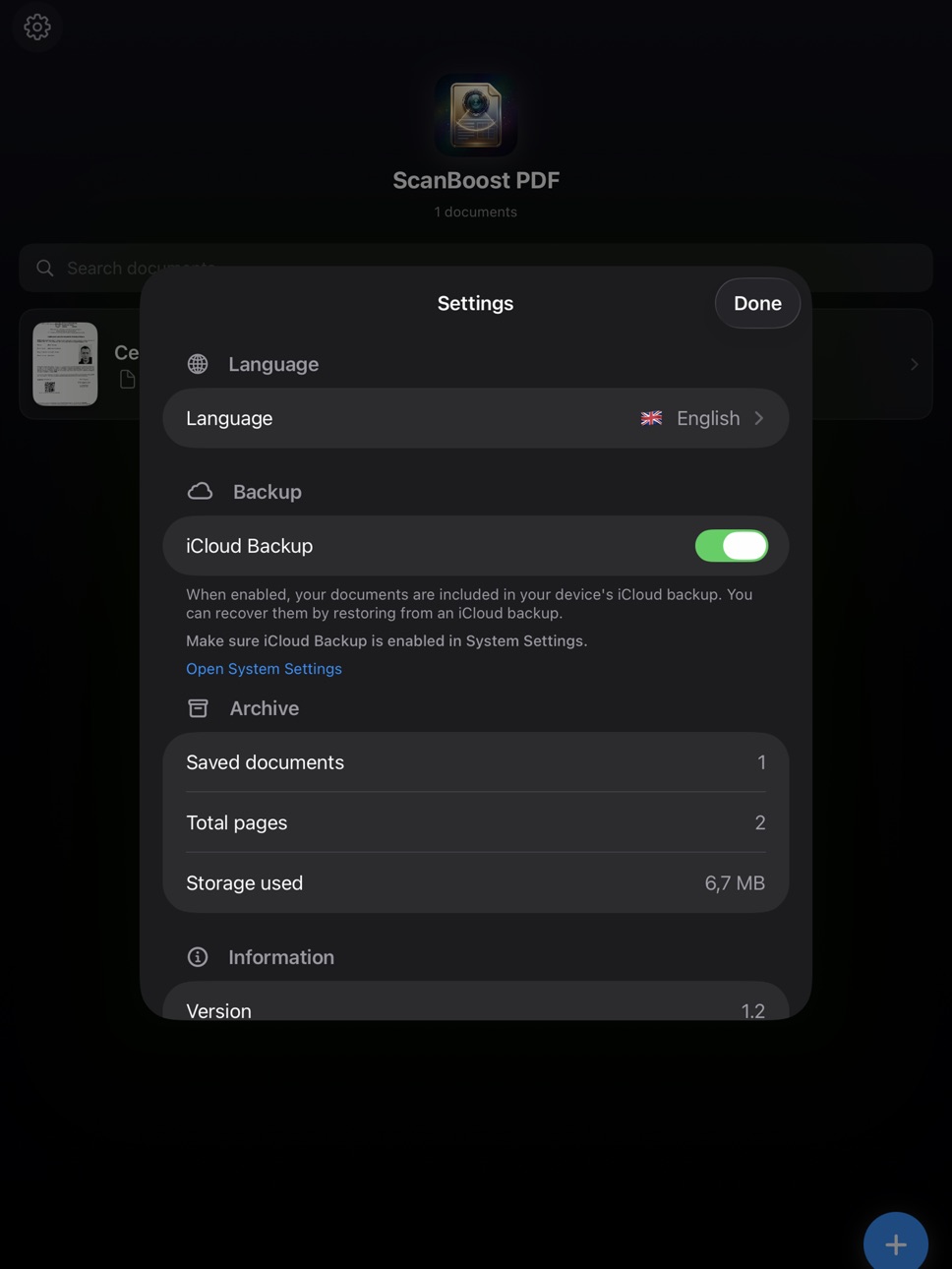 iPad screenshot