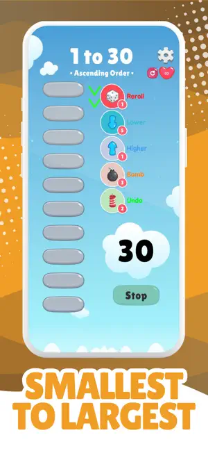 Blind Sort: Order the Numbers screenshot 2