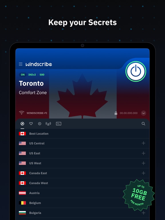 Screenshot #4 pour Windscribe VPN