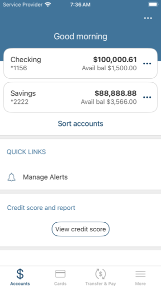 Americo Federal Credit Union Screenshot