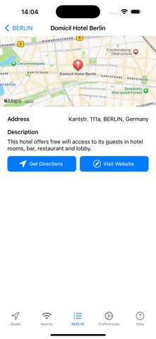 Free WiFi iPhone screenshot