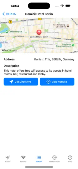 Screenshot von Free WiFi auf dem iPhone 5