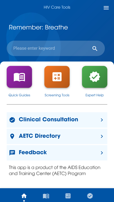 HIV Care Tools Screenshot